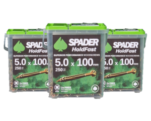 SPADER HoldFast Superior Performance Woodscrew 5.0 x 100mm | Tub QTY 250